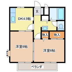 サンガーデンKYの物件間取画像